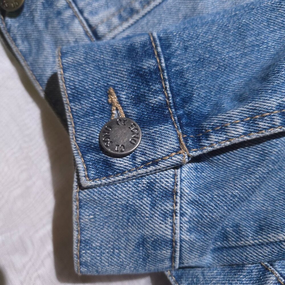 Ci Sono Distressed Denim Jacket, Size Large - Picture 8 of 10